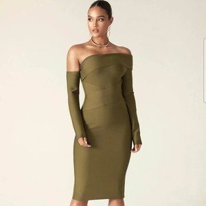 Alieva Shiva Bandage Dress (Olive Green) / XL (neverworn)